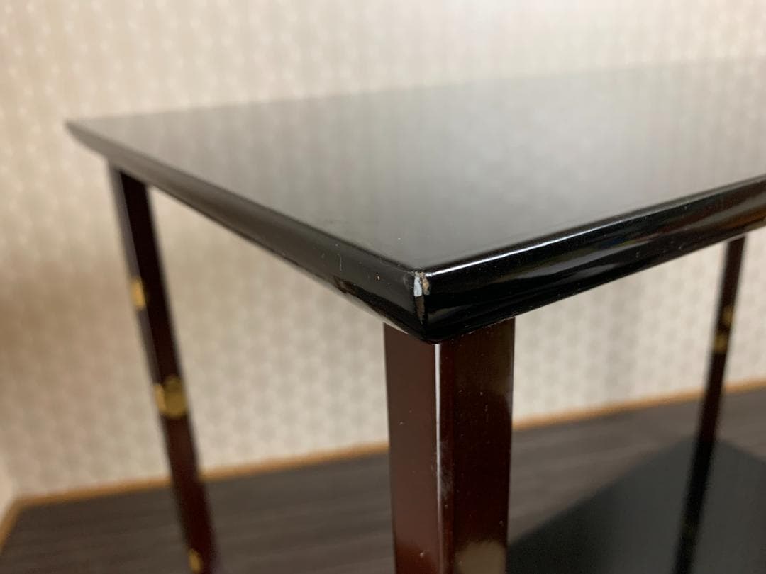 塗師 中村宗悦作 鵬雲斎好写 桐蒔絵 木製 真台子 茶道具 替え柱付き 776