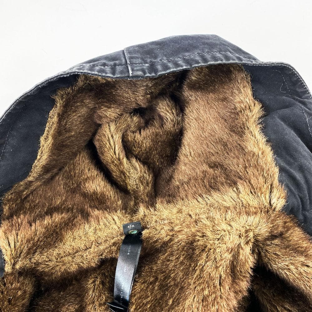 ★美品★wjk 裏地総ファー ボアモッズコート ミリタリージャケット M