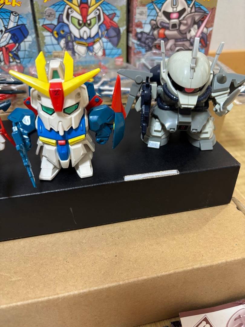 【当時物】元祖SDガンダム初期4体セットΖ／ZZ／ザクIII／ヤクト　箱・説あり