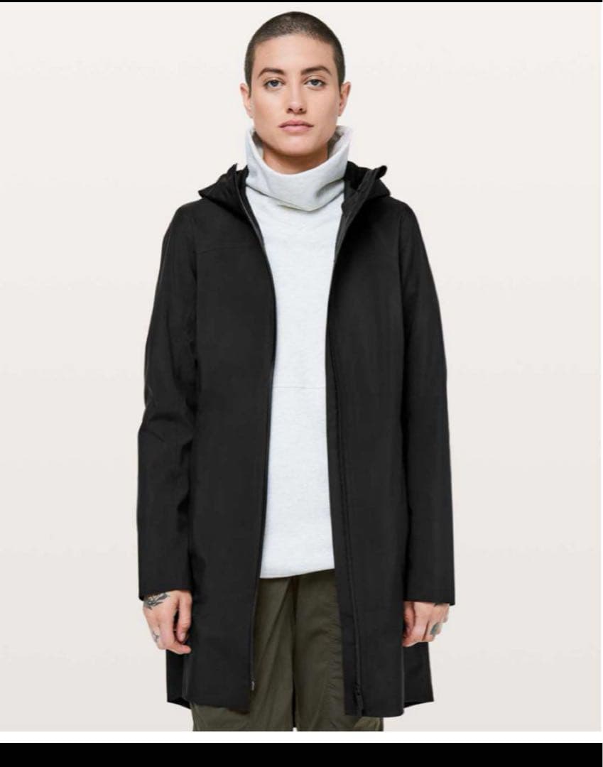 Lululemon ルルレモン ロング ジャケット 黒 ［サイズ2］