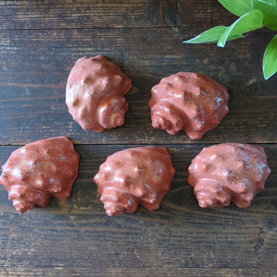 骨董茶道具　京焼　清水焼　醍醐窯　島荷平作　茶懐石　楽焼　赤楽　さざえ蓋物珍味入