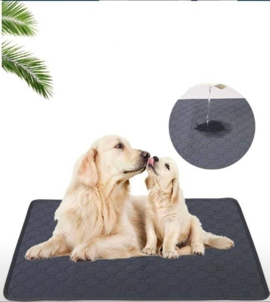 Ｌグレー シート トイレ　洗える　ペット　犬　猫　吸水　マット　2枚