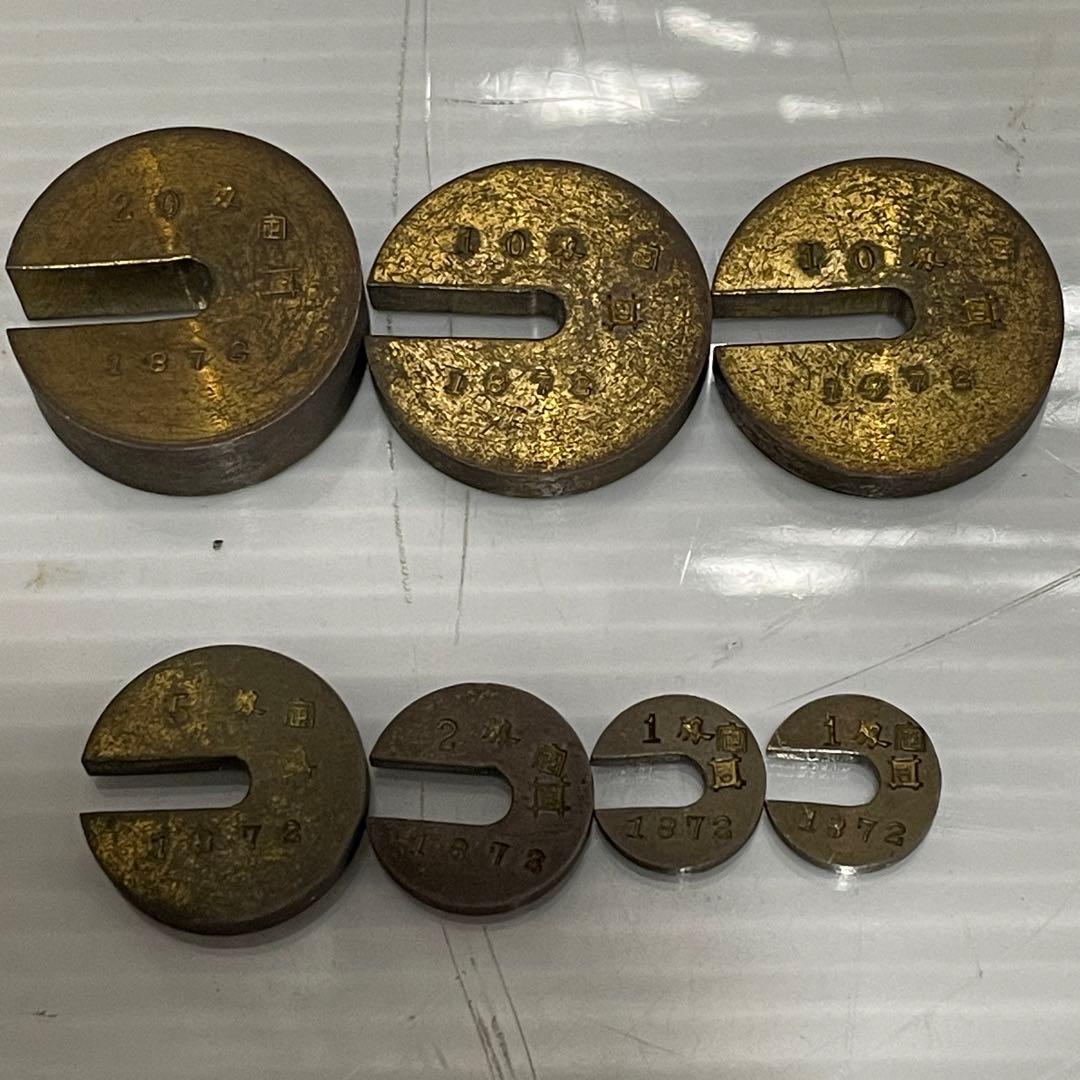 上皿天秤 はかり スケール 大阪 秤量 50匁 定錘 1872年製❓ 金属製