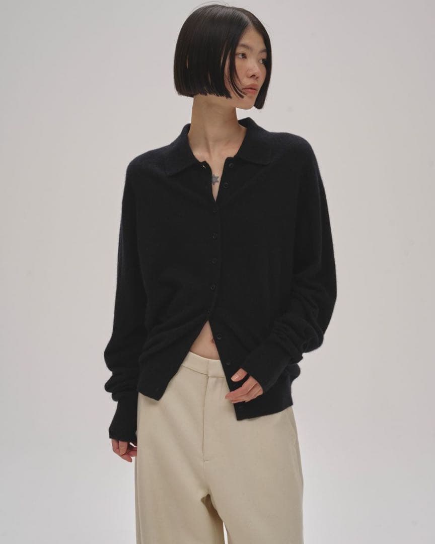 TODAYFUL Raccoon Knit Cardigan Black 美品