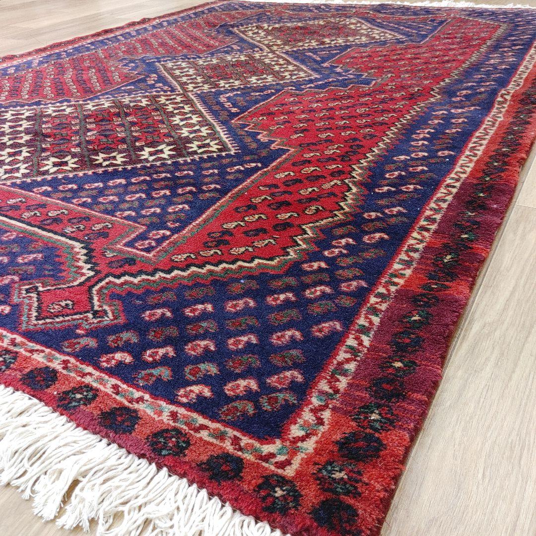 Summer sall ペルシャ絨毯 手織り 草木染　スィールジャーン産