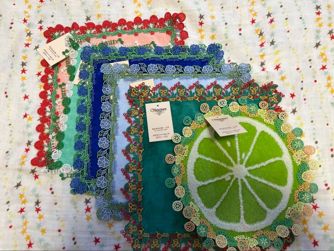 近沢レース　タオルハンカチ　新品