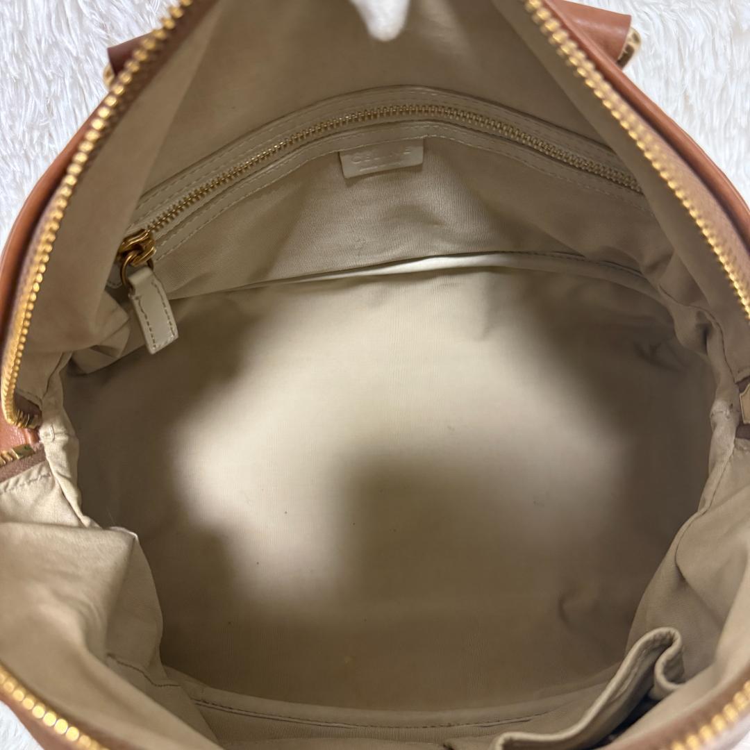 【美品】CELINE セリーヌ ハンドバッグ ボストンバッグ レザー ブラウン