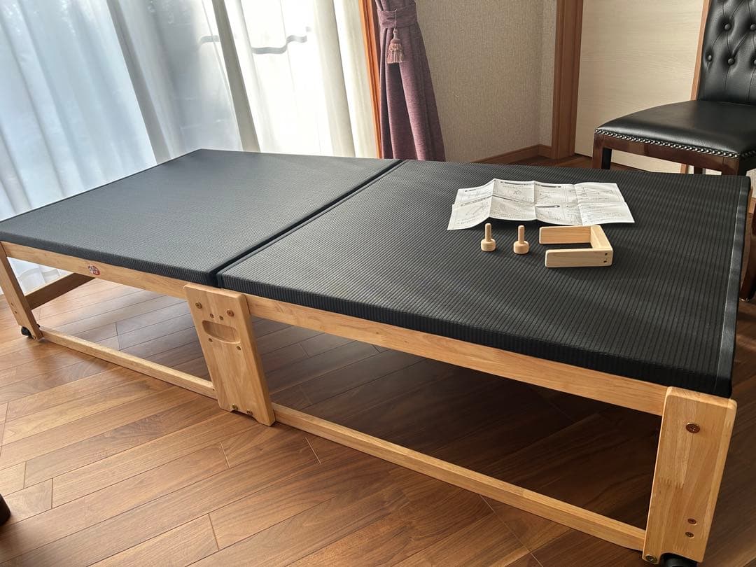 中井木工　折りたたみベッド シングル　ブラック畳