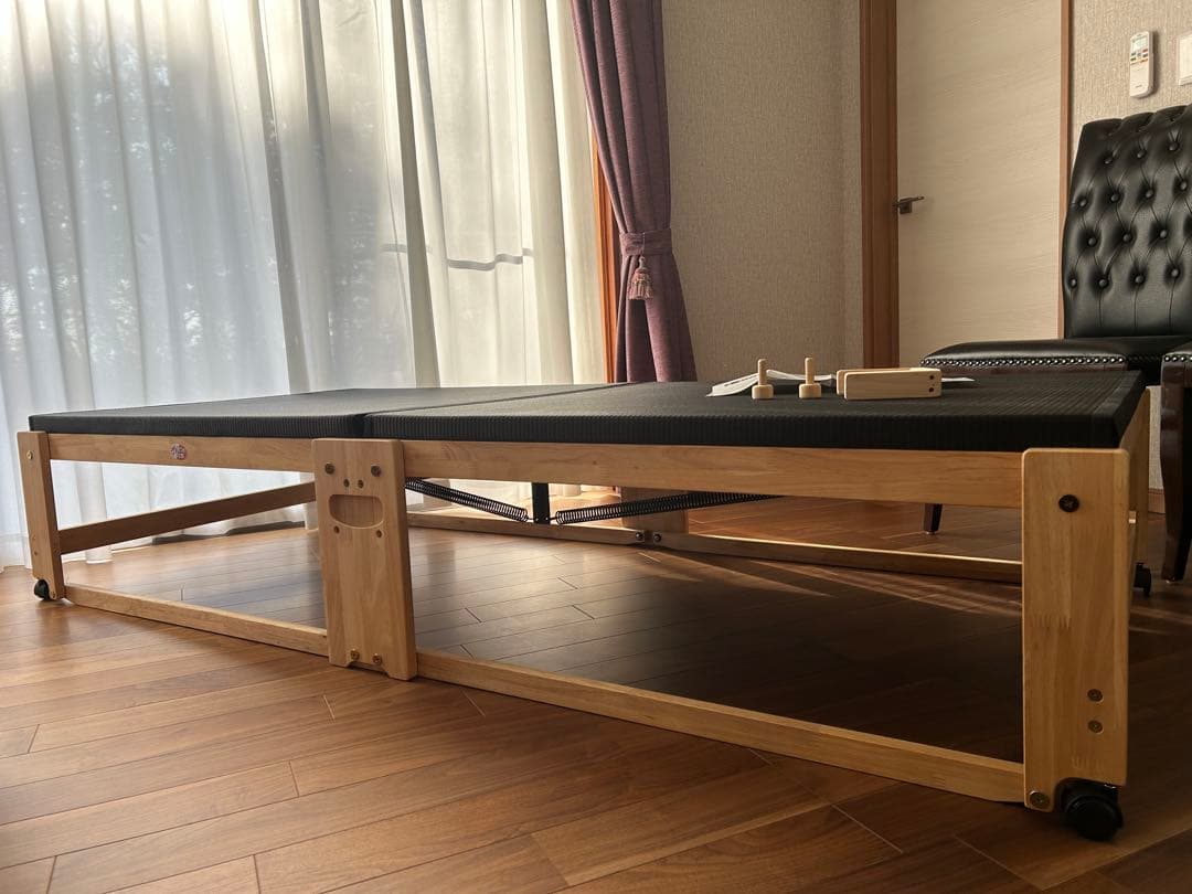 中井木工　折りたたみベッド シングル　ブラック畳