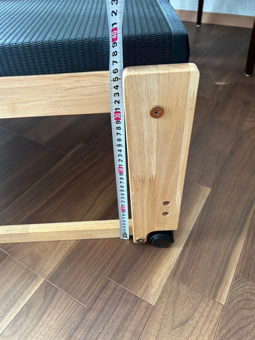 中井木工　折りたたみベッド シングル　ブラック畳