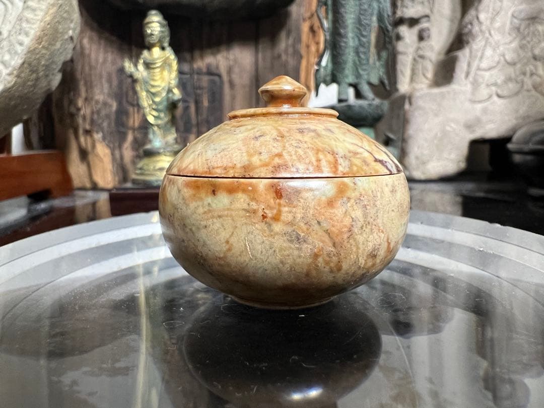 アフガニスタン 鎮壇具 舎利容器 仏教美術 滑石 仏像 発掘 出土 骨董 古美術