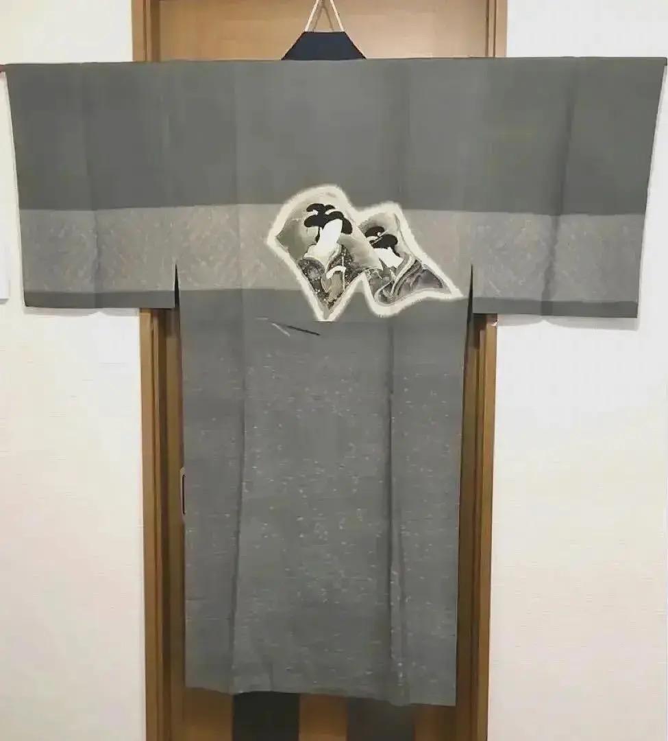 浮世絵美人画 男物長襦袢 江戸の風情 手描き時代物 Antique Ukiyoe