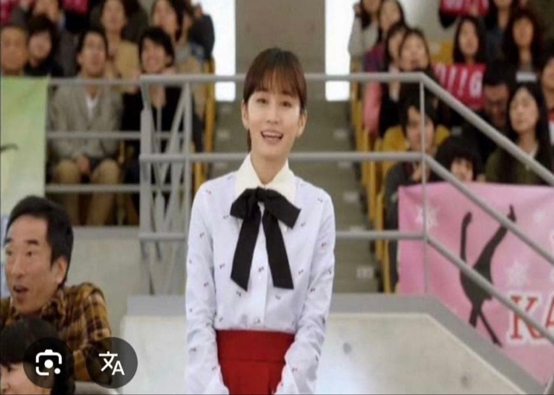 美品✨GUCCI ハート刺繍　リボン　ブラウス　シャツ　ロゴボタン　ストライプ