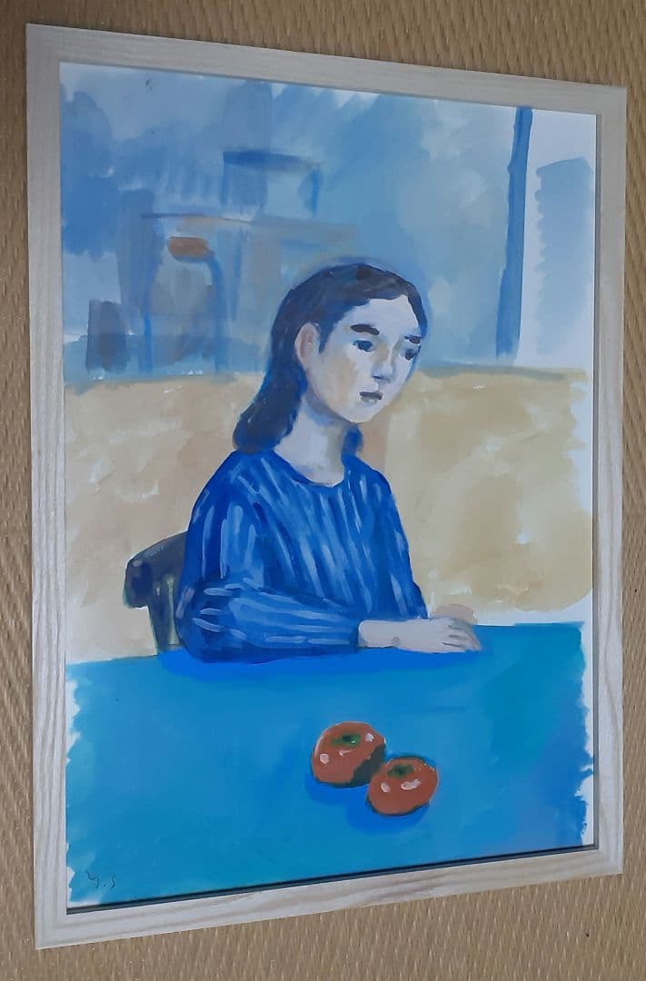 坂巻弓華 「姉と柿」原画