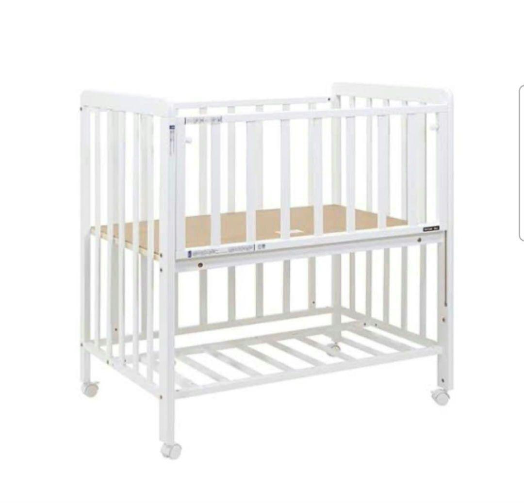 【再出品】木製ベビーベッド ホワイト