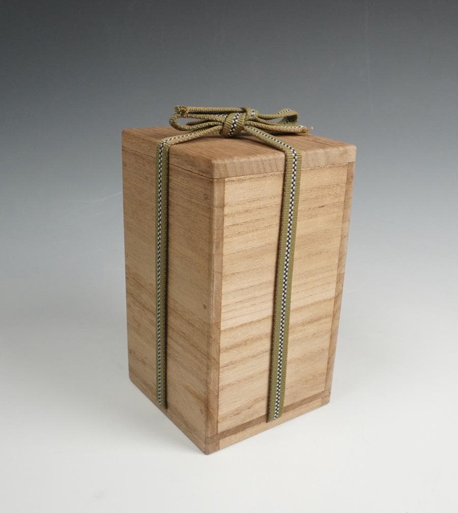 森本陶谷 丹波焼茶入 金剛金襴仕覆 共箱 茶道具