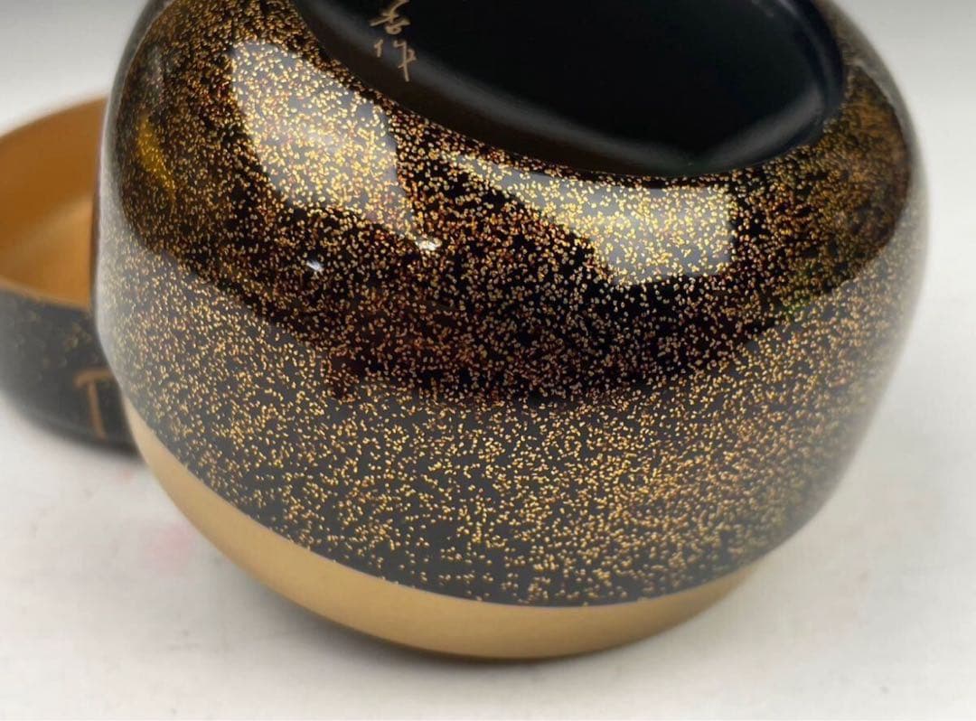 最高傑作品 煎茶道具 棗 松杏 御所車蒔絵 金蒔絵 螺鈿細工 美品 茶道具