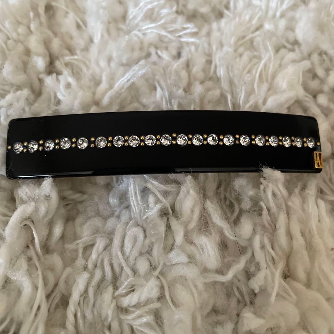 ALEXANDRE DE PARIS ラインストーン付きバレッタ