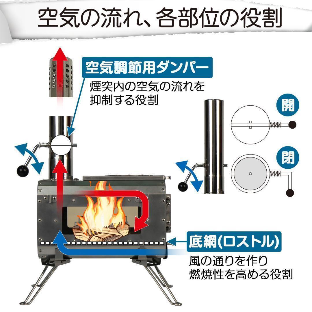 Neer マグマストーブ ブラック 薪ストーブ 収納バッグ付 焚き火台