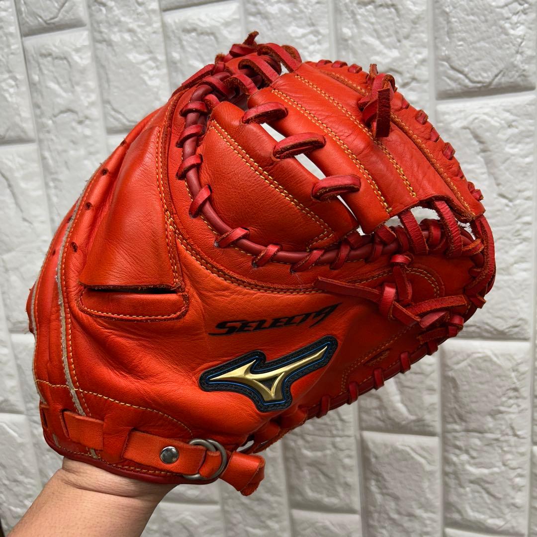 【美品】野球 グローブ 軟式 一般 キャッチャーミット ミズノ セレクト9
