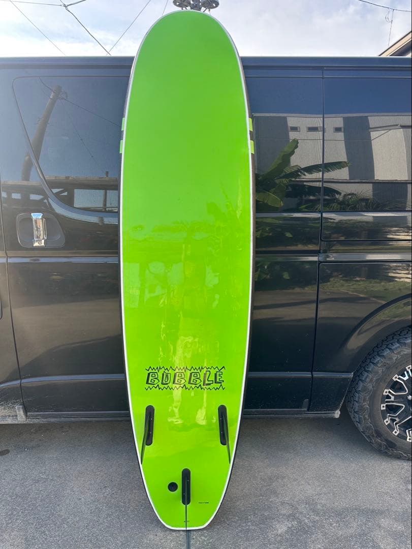 7.0f スポンジボード　ミッドレングス　トライフィン　ブラック/グリーン