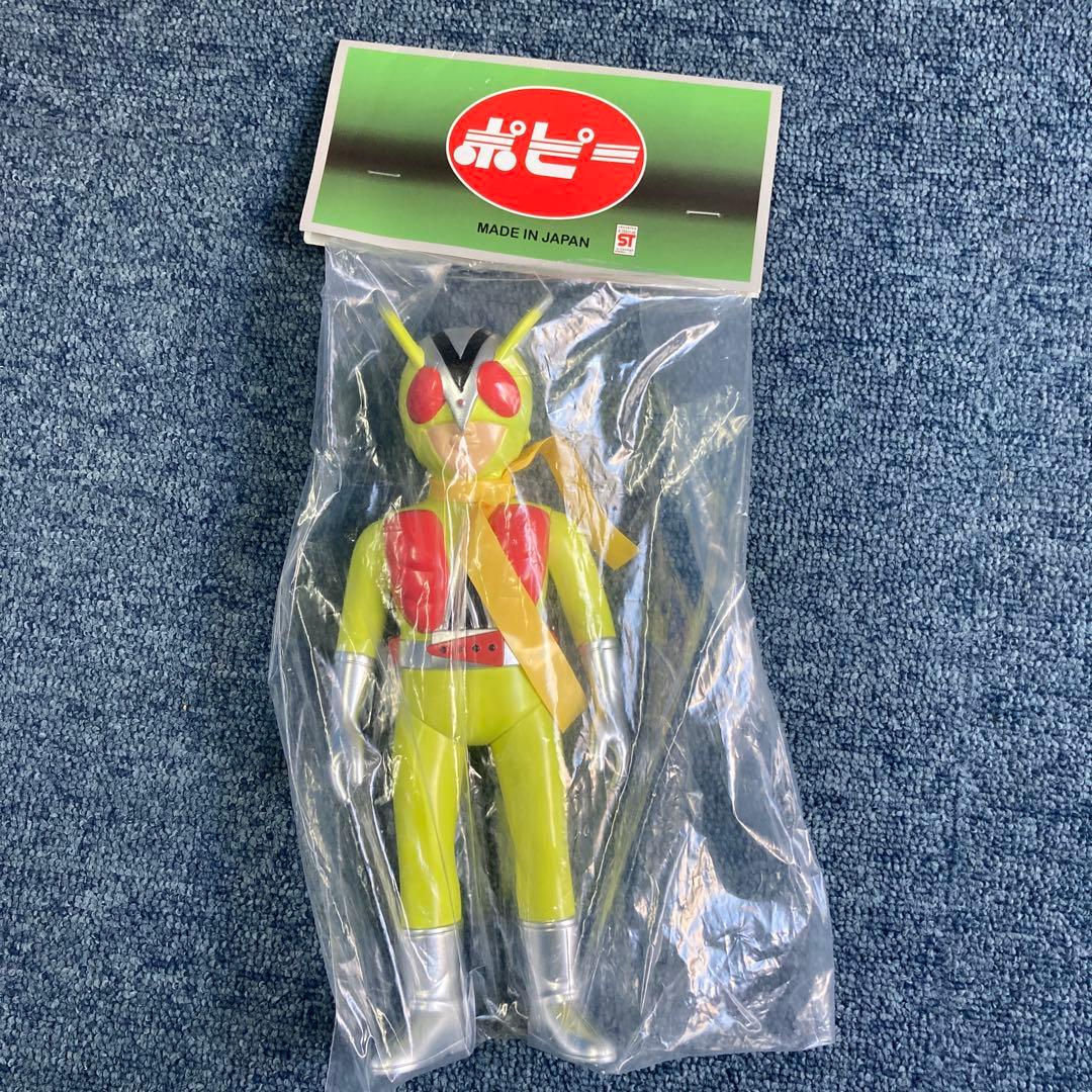 在庫最後 ライダーマン ソフビ人形 仮面ライダー激罕 高27cm 黄色