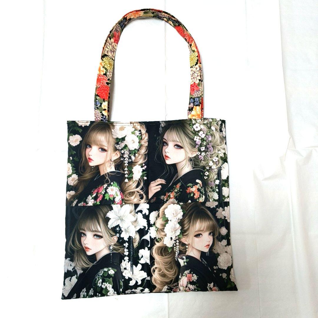 りんりん様】ハンドメイドオーダー★女の子★大容量フラットトートバッグ　4点