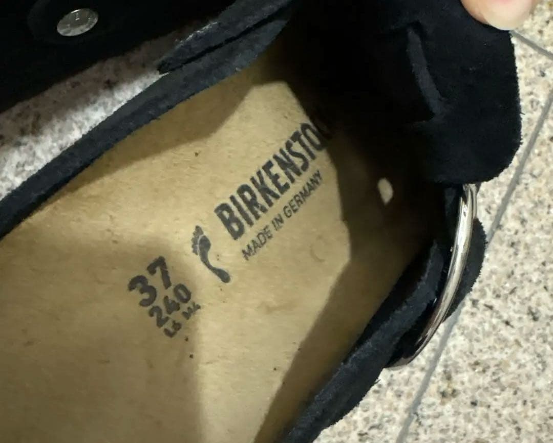 ビルケンシュトック☆ボストン　ビッグバックル　黒色