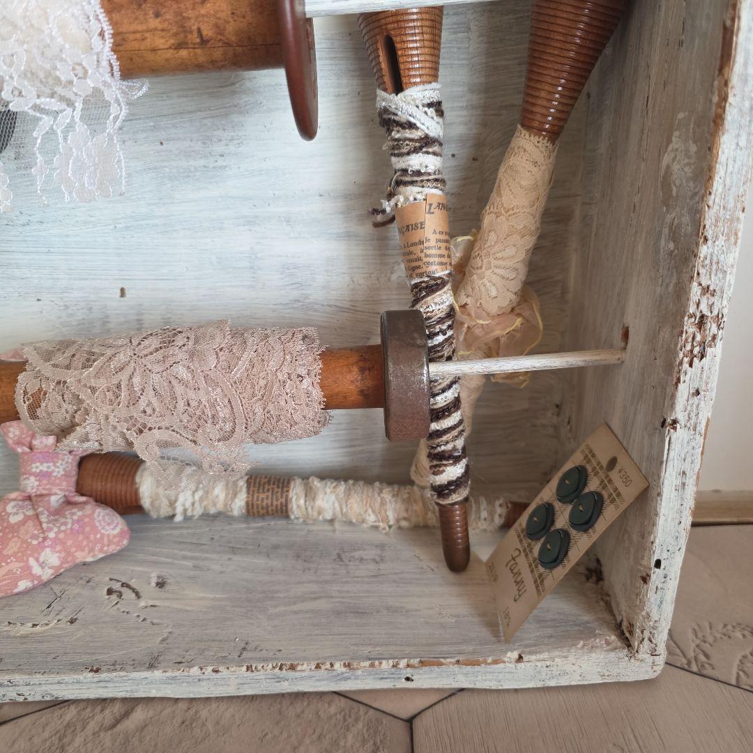 フランスアンティーク　アンティーク　糸巻　ボビン　レース　シャビー　ブロカント