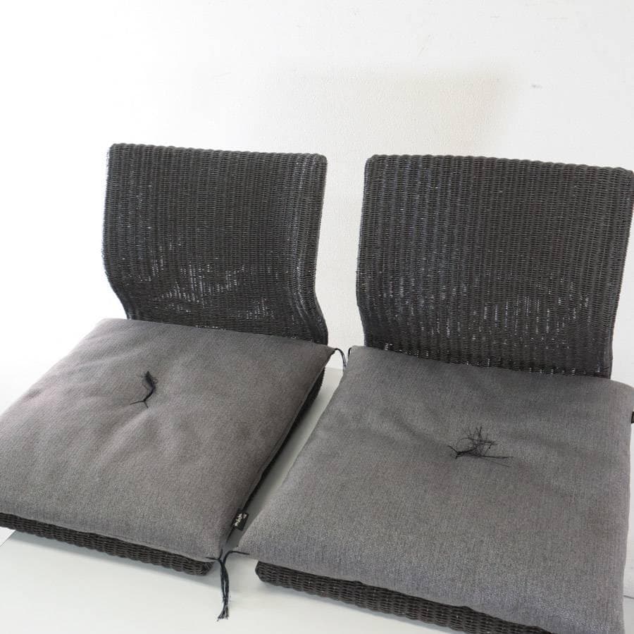 京都洛中高岡屋 座布団 + FLYMEe フォロー フロアチェア 2脚セット