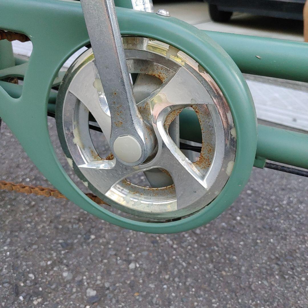 チャイルドシート付き 子供乗せシティサイクル グリーン