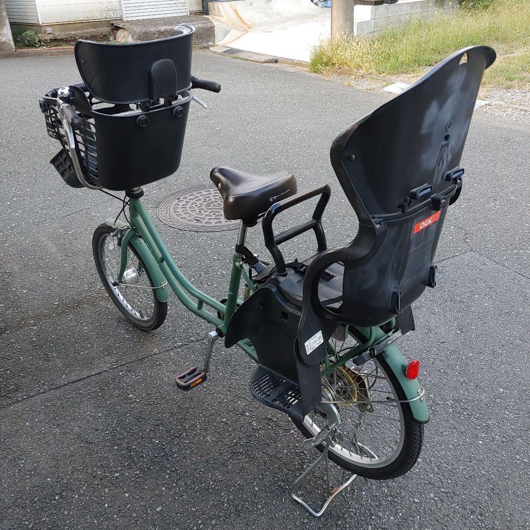 チャイルドシート付き 子供乗せシティサイクル グリーン