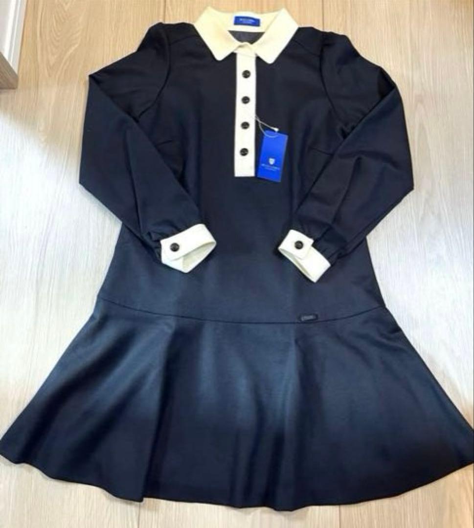 ブルーレーベルクレストブリッジ　ワンピース　襟　フレア　S 新品　未使用