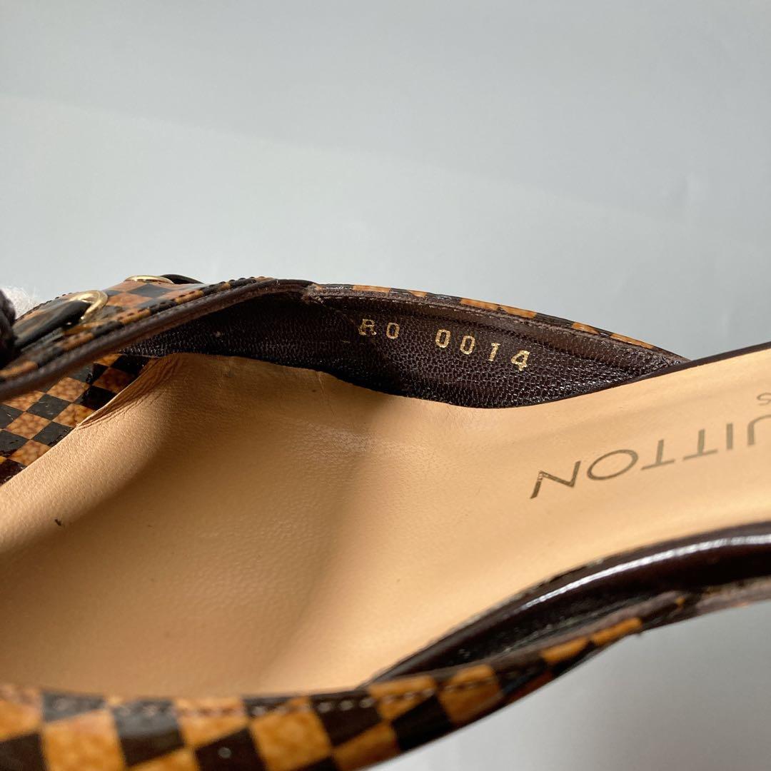 美品 ルイヴィトン ダミエ ミュール リボン 37 1/2