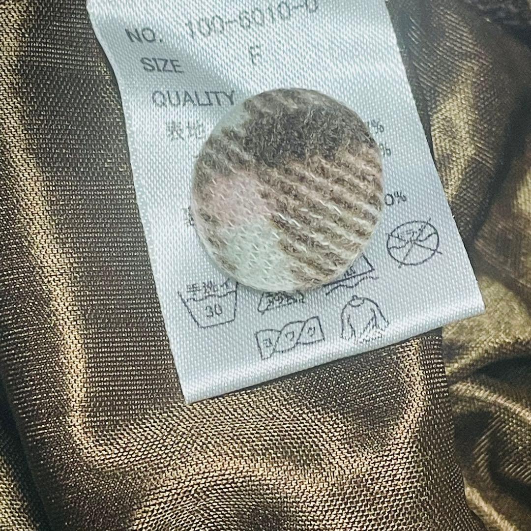 00s 希少　LIZLISA✨（リズリサ）茶色チェック オフショルワンピース