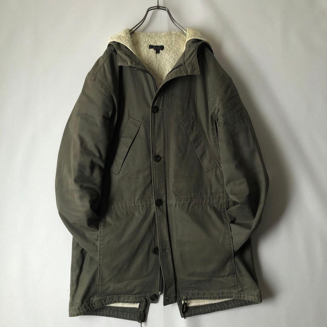 【秋冬】チュニジア製 A.P.C アーペーセー ボアライナー付き モッズコート