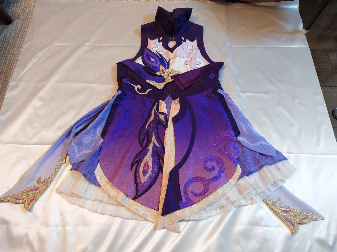 原神　刻晴　Lサイズ　未使用品　​喵屋小铺　コスプレ　ウィッグ付