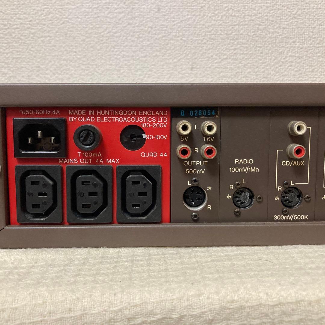 英国 名作 QUAD44プリアンプ後期型 アナログ盤好きな方にオススメCD入力有