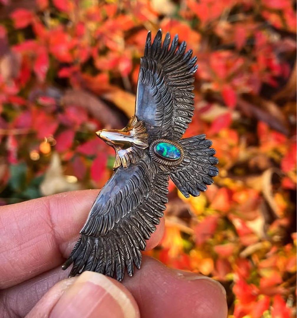 ホリゾンブルー 7cmイーグル　ボルダーオパール