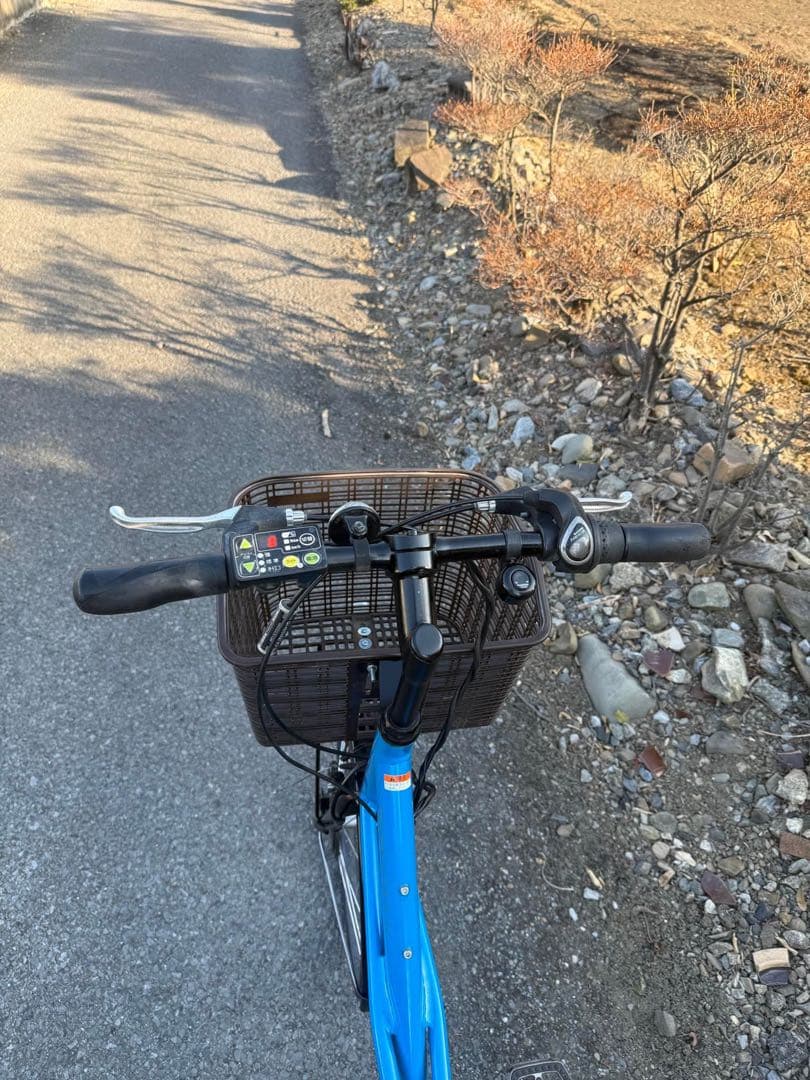 電動アシスト自転車 ブラック バスケット付き