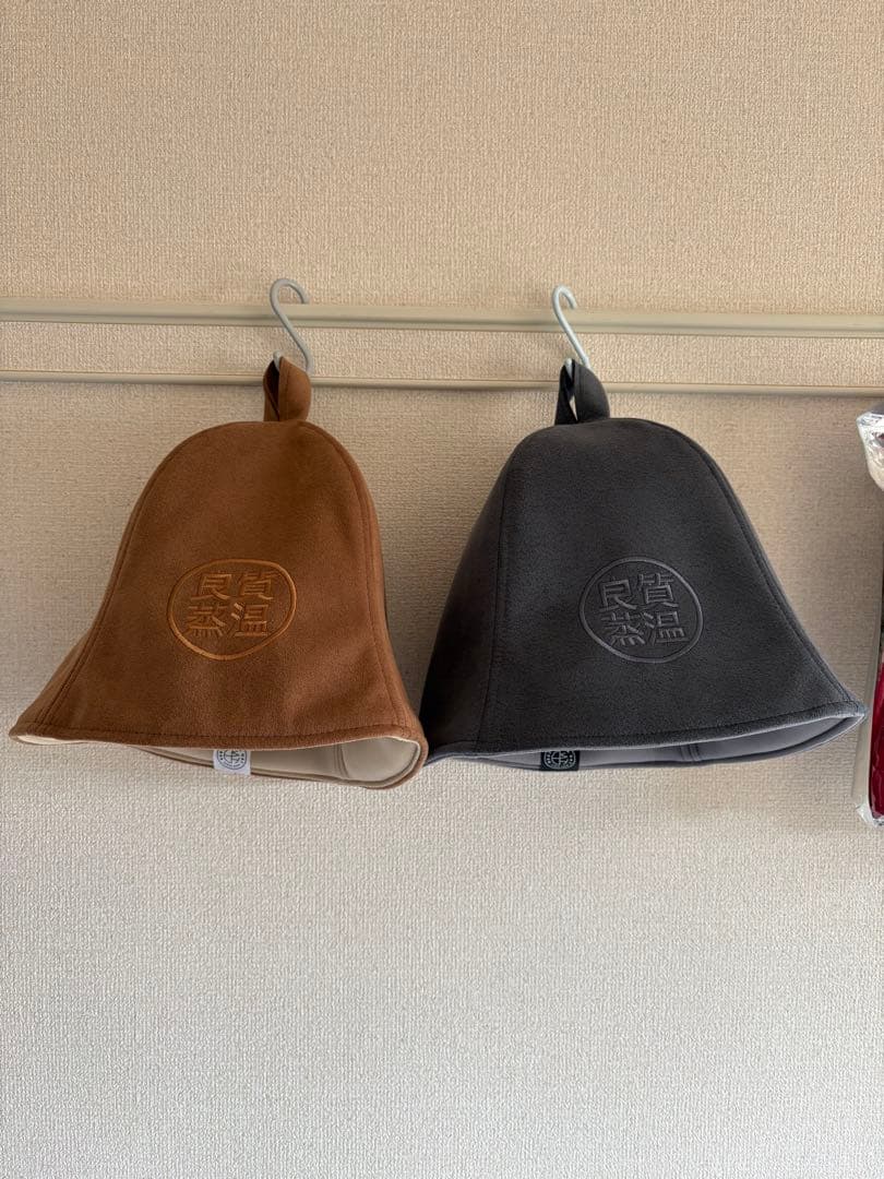 ベストサウナハット 良質蒸温マイクロファイバースエードブラウン グレー