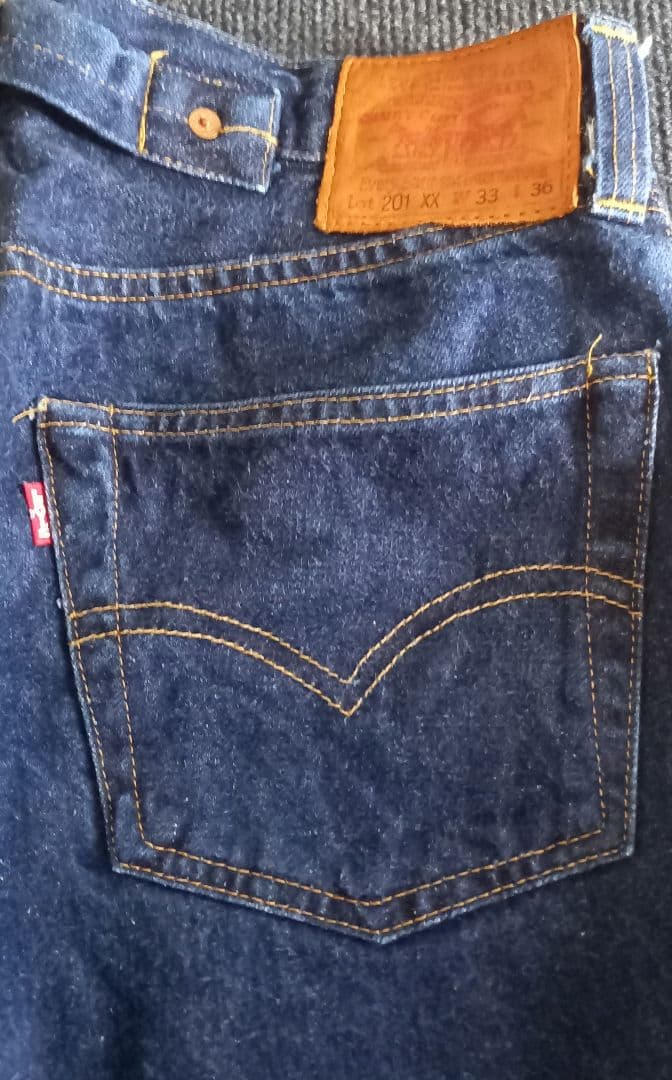 Levis 201XXバレンシア製　復刻ビックE 　濃紺美品 W33