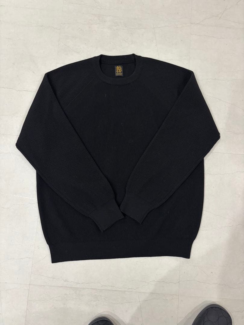 [BATONER) SIGNATURE CREW NECK バトナーニット黒
