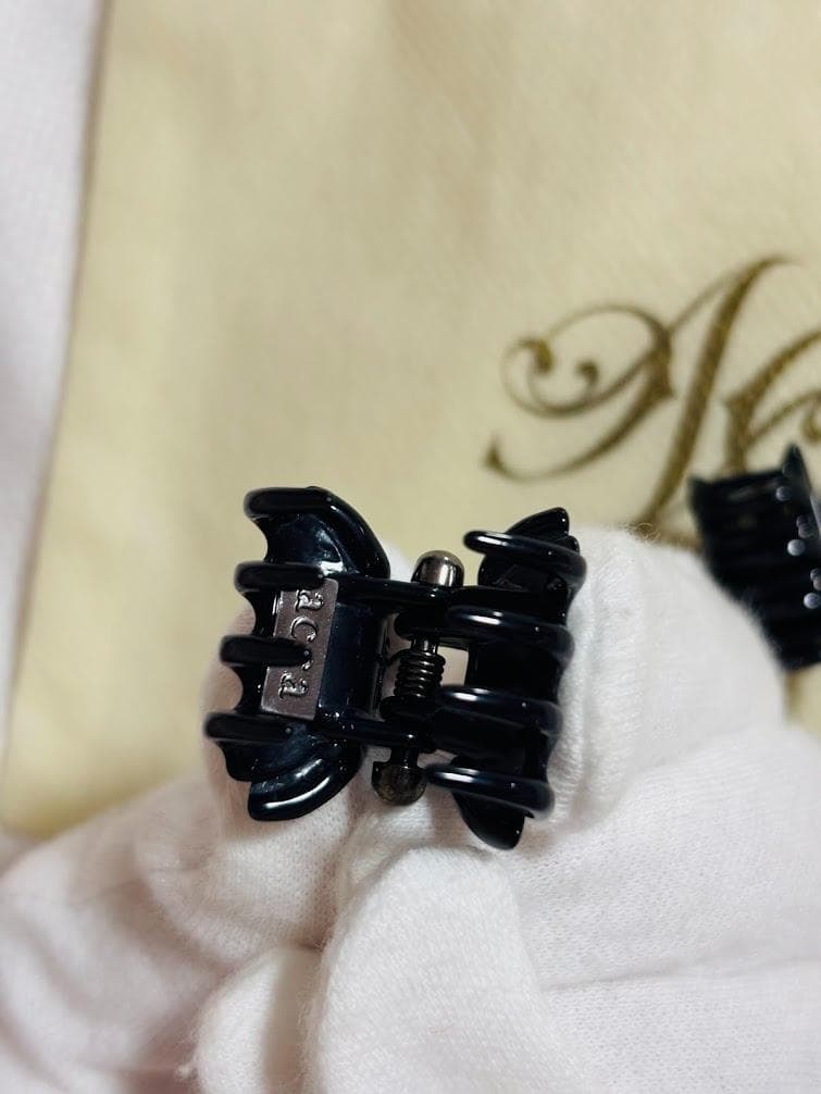 【美品】acca アッカ 黒　ミニ　クリップ　2個　セット　バレッタ S