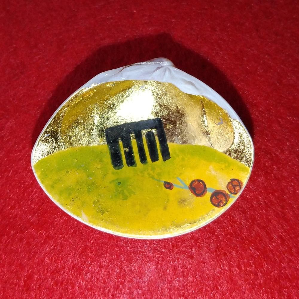 純金泊　貝合わせセット　源氏物語　梅枝