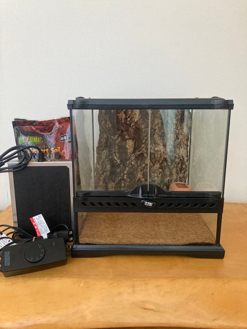 グラステラリウム3030 暖突s イージーグローサーモ　デザートソイル爬虫類