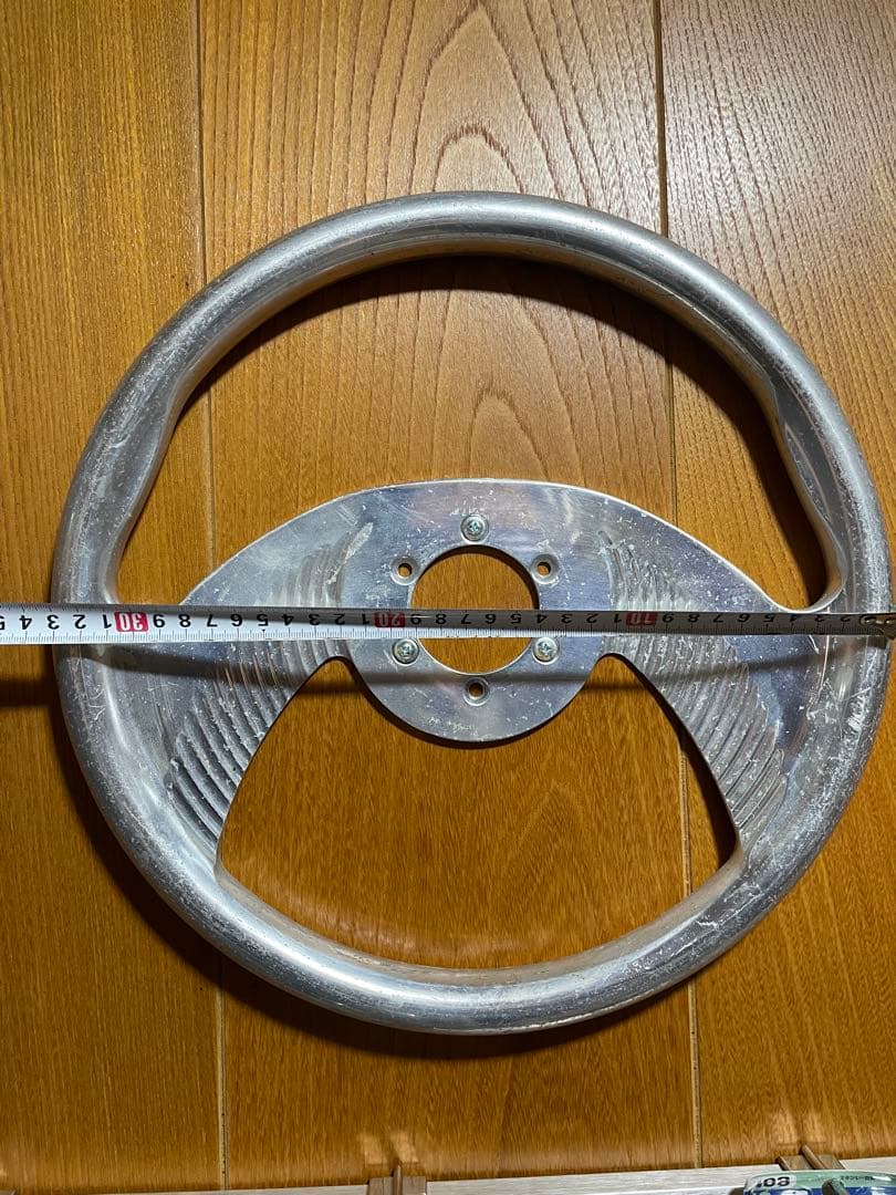 アルミ製 3スポーク ステアリング USA製　アメ車　ローライダー　d21