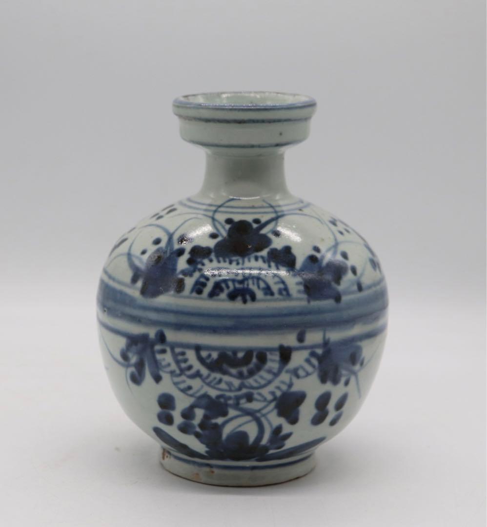 中国　明時代　青華軍持　共箱　送料込み0529