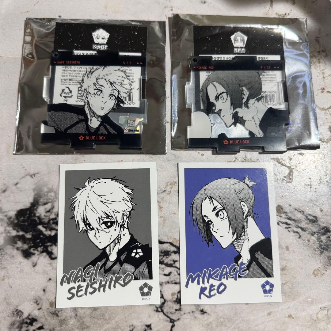 韓国 ブルーロック POPUP パズルキーホルダー 特典フォトカード 凪 玲王
