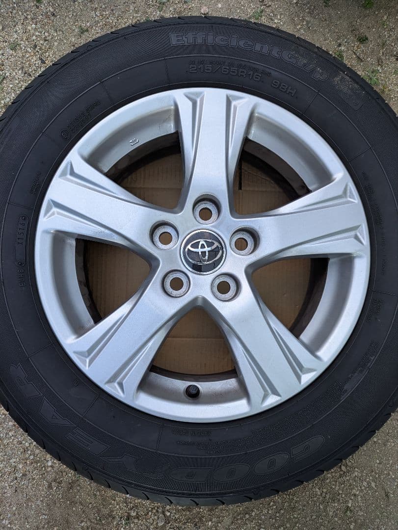 【送料込】トヨタ純正 16㌅アルミホイール＆タイヤ4本ヴェルファイア対応・保管品